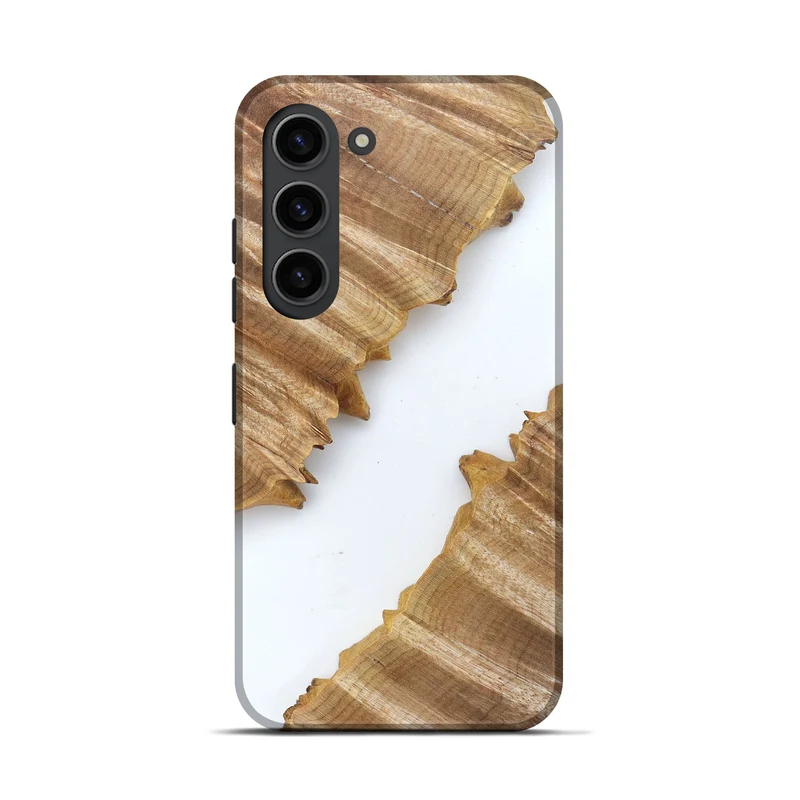 Galaxy S23 Wood Live Edge Phone Case - Al (Clear, 829292)