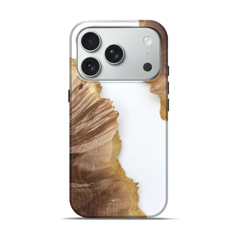 iPhone 18 Pro Wood Live Edge Phone Case - Blake (Clear, 829289)