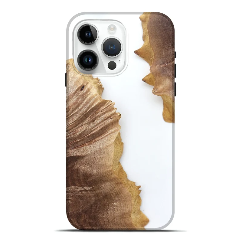 iPhone 15 Pro Max Wood Live Edge Phone Case - Blake (Clear, 829289)