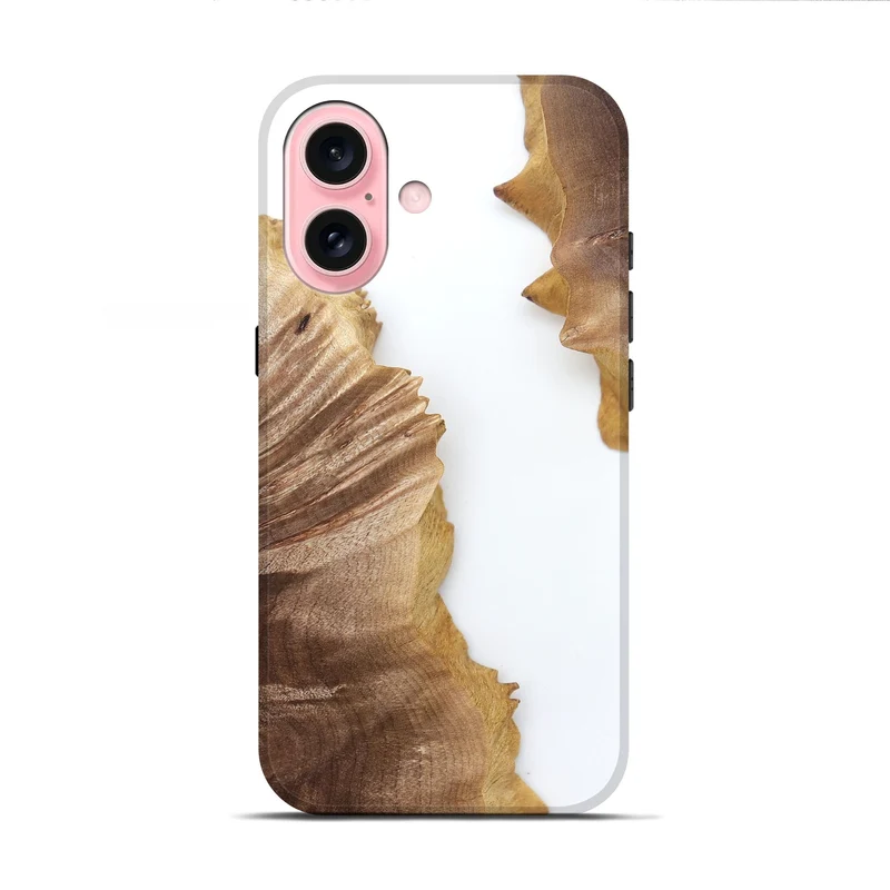 iPhone 16 Wood Live Edge Phone Case - Blake (Clear, 829289)