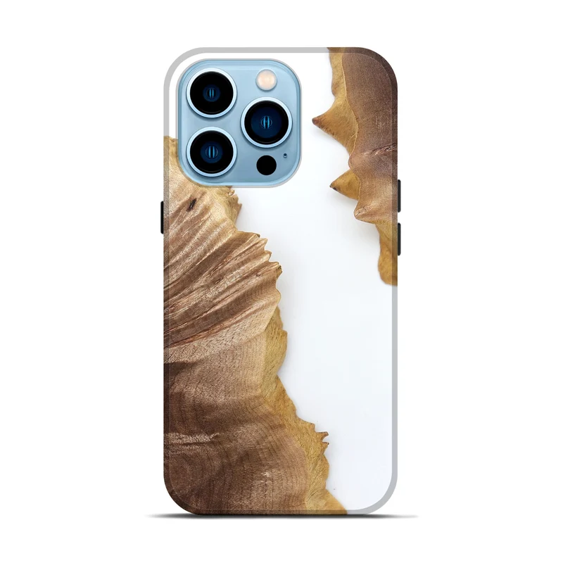 iPhone 14 Pro Wood Live Edge Phone Case - Blake (Clear, 829289)