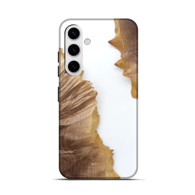 Galaxy S25 Wood Live Edge Phone Case - Blake (Clear, 829289)