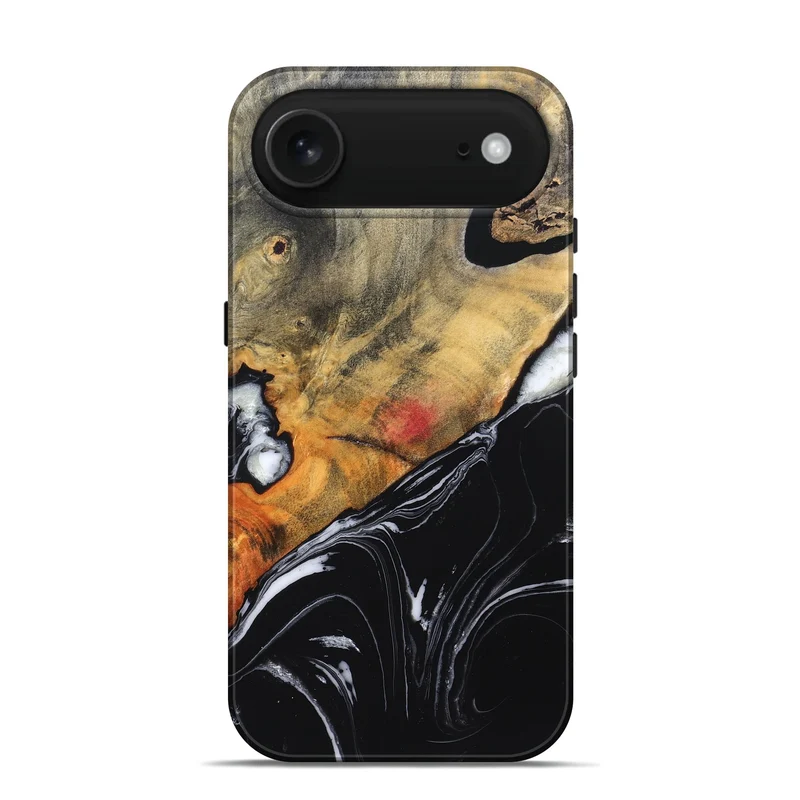 iPhone 17 Air Wood Live Edge Phone Case - Corrie (Black & White, 829279)