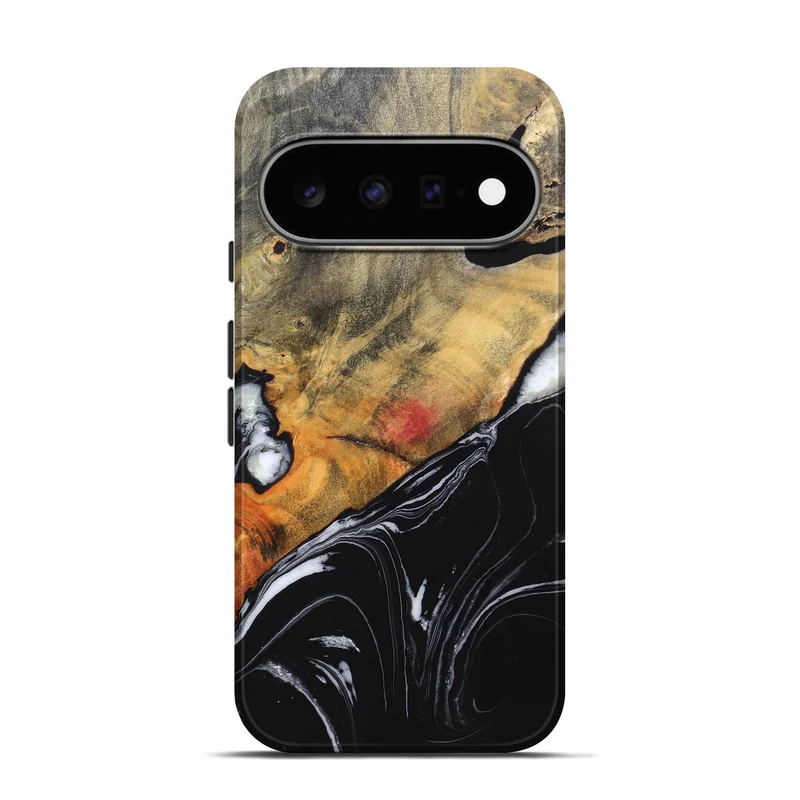 Pixel 11 Pro Wood Live Edge Phone Case - Corrie (Black & White, 829279)