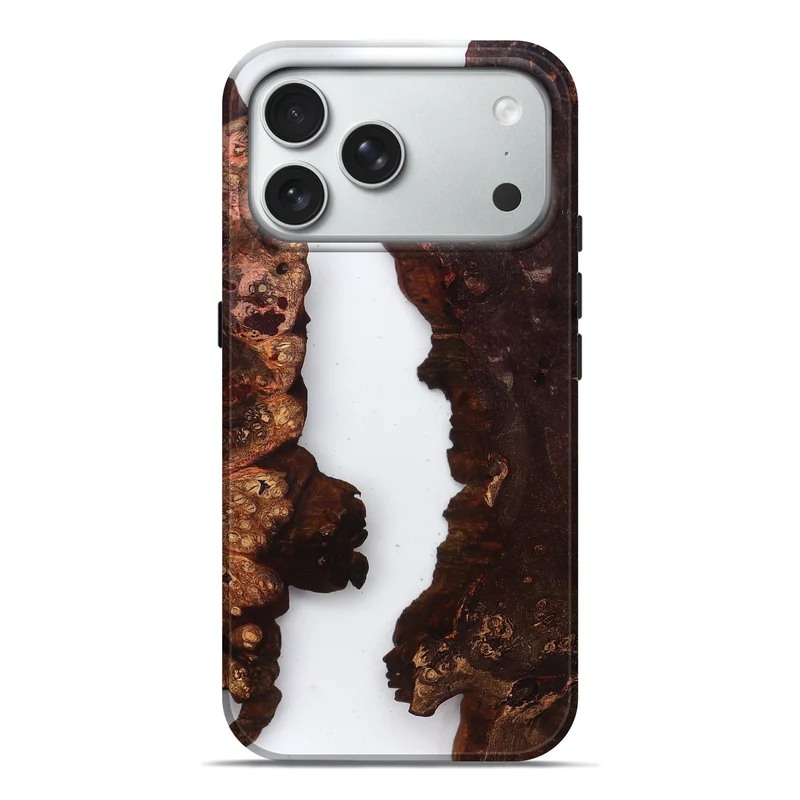 iPhone 18 Pro Max Wood Live Edge Phone Case - Brooks (Clear, 829280)