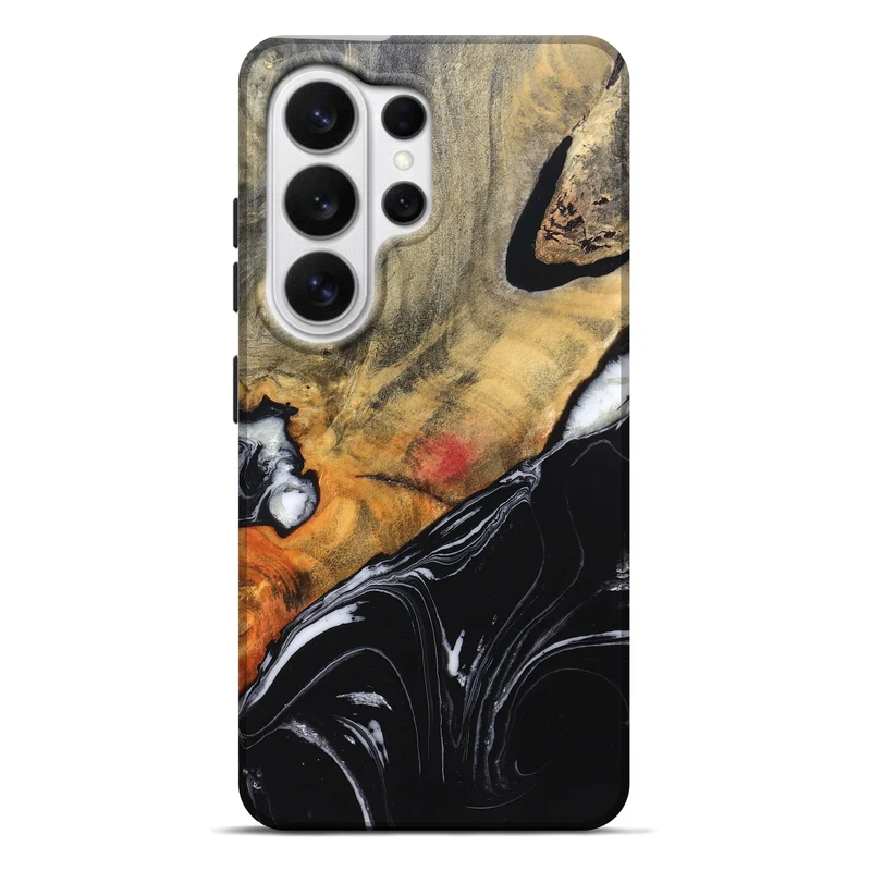 Galaxy S26 Ultra Wood Live Edge Phone Case - Corrie (Black & White, 829279)