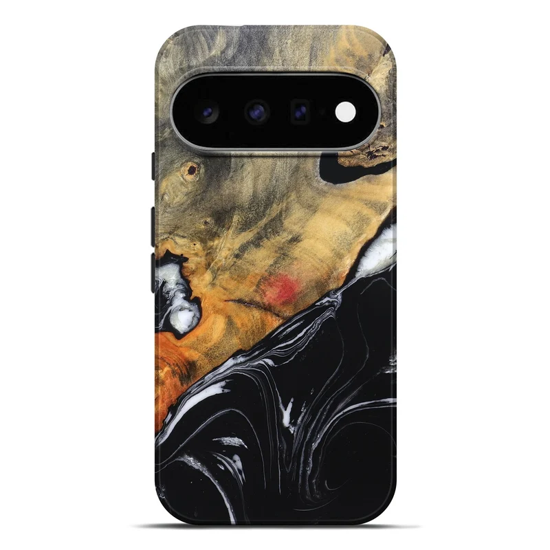 Pixel 11 Pro XL Wood Live Edge Phone Case - Corrie (Black & White, 829279)