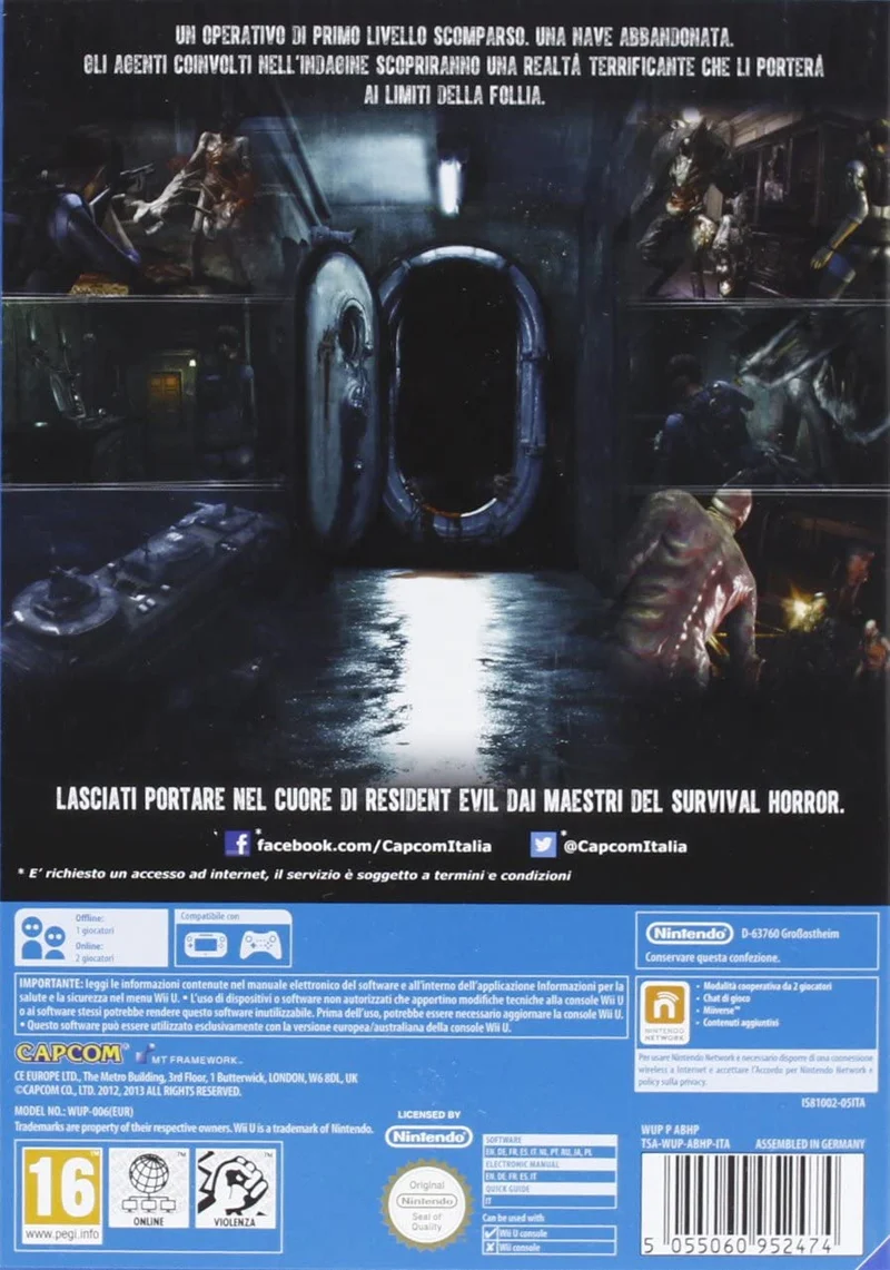 RESIDENT EVIL REVELATIONS NINTENDO WII U EDIZIONE ITALIANA