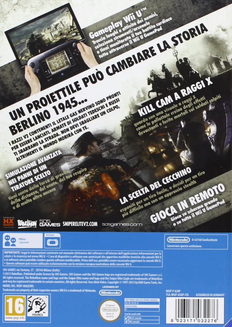 SNIPER ELITE V2 NINTENDO WII U EDIZIONE ITALIANA