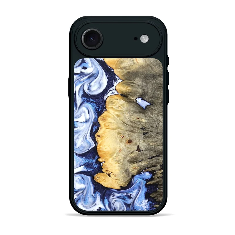 iPhone 17 Air Wood Phone Case - Terese (Blue, 829406)