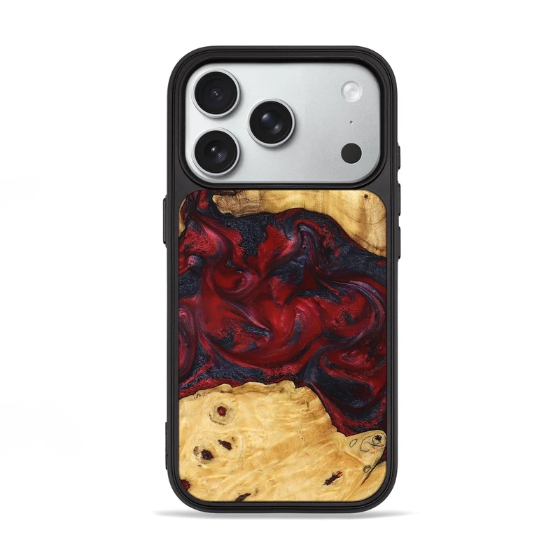 iPhone 18 Pro Wood Phone Case - Geneva (Red, 829431)