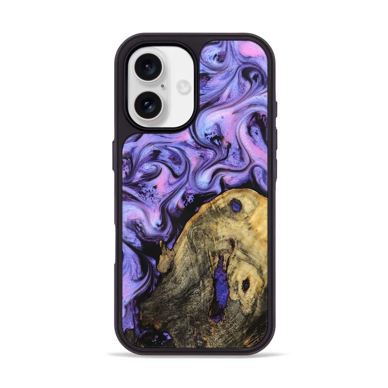 iPhone 17 Wood Phone Case - Candida (Purple, 829440)