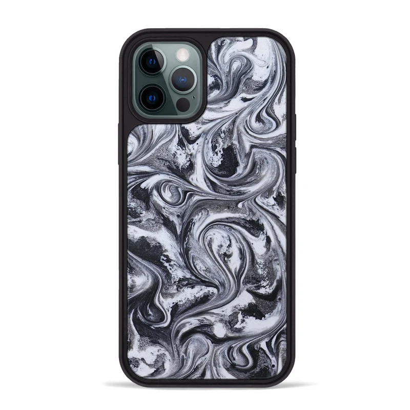 iPhone 12 Pro Max ResinArt Phone Case - Jace (Black & White, 829451)