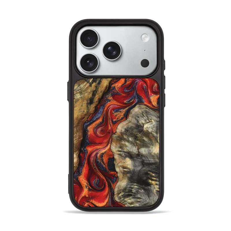 iPhone 18 Pro Wood Phone Case - Alaina (Red, 829432)