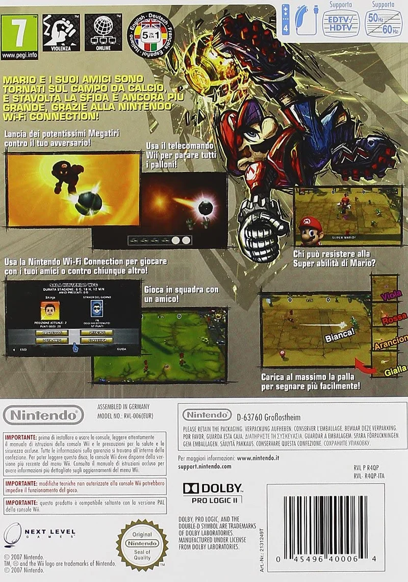 MARIO STRIKERS CHARGED FOOTBALL NINTENDO WII EDIZIONE ITALIA