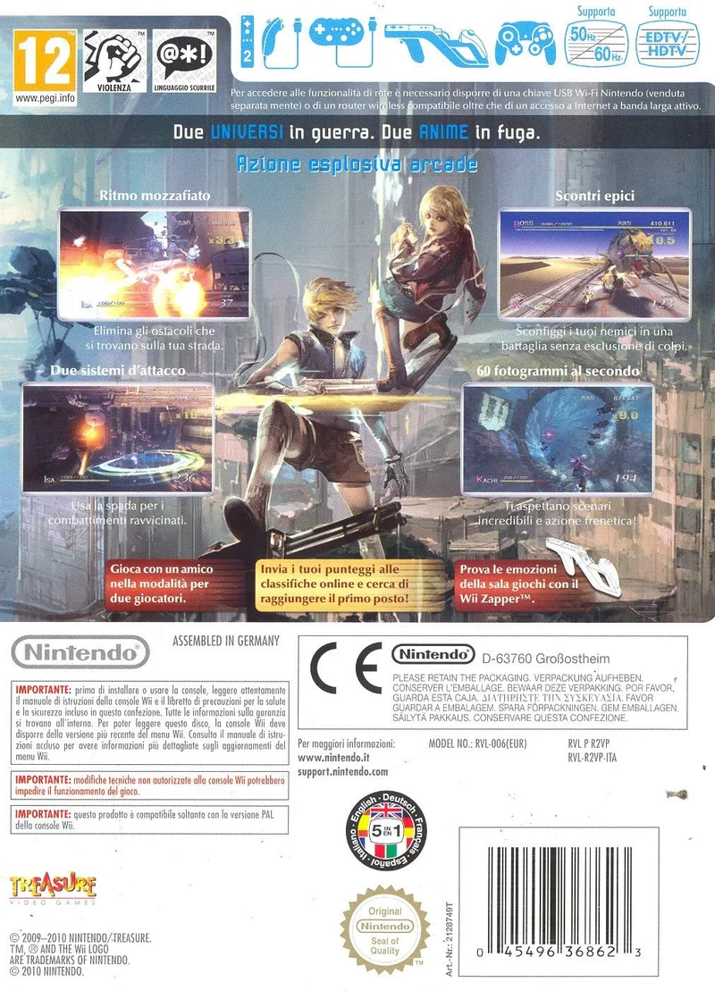 SIN AND PUNISHMENT SUCCESSOR OF THE SKIES NINTENDO WII EDIZIONE ITALIANA