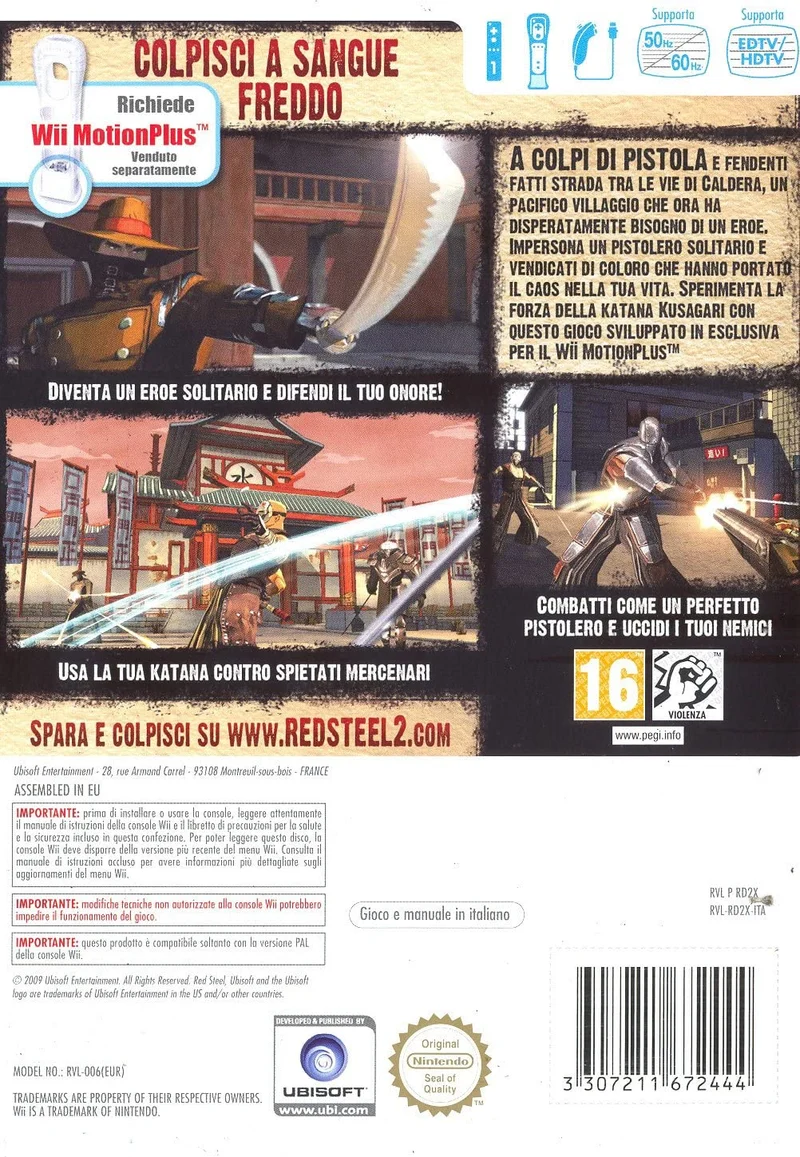 RED STEEL 2 NINTENDO WII EDIZIONE ITALIANA