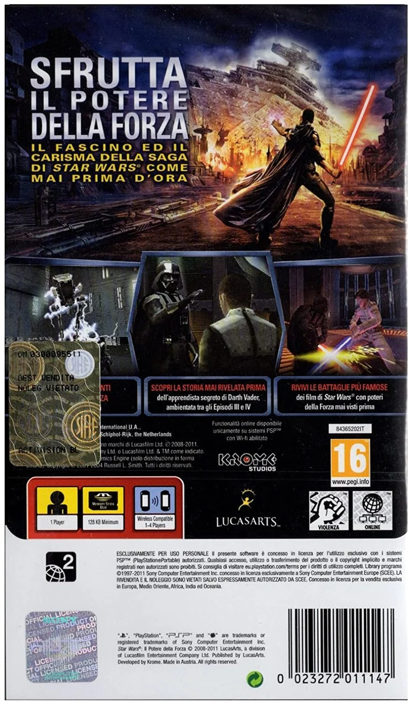 STAR WARS IL POTERE DELLA FORZA ESSENTIALS PSP EDIZIONE ITALIANA
