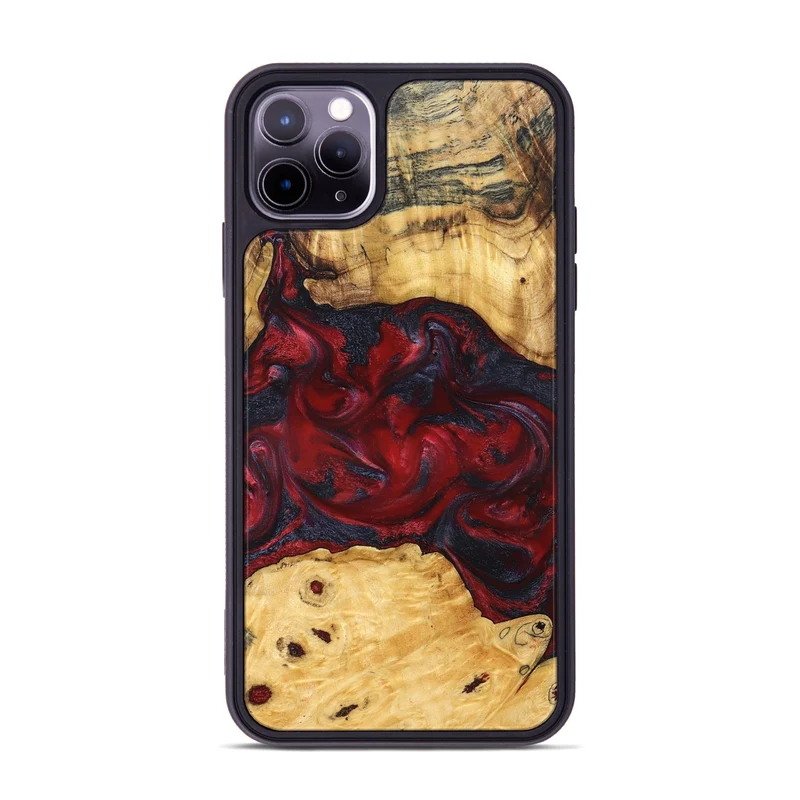 iPhone 11 Pro Max Wood Phone Case - Geneva (Red, 829431)