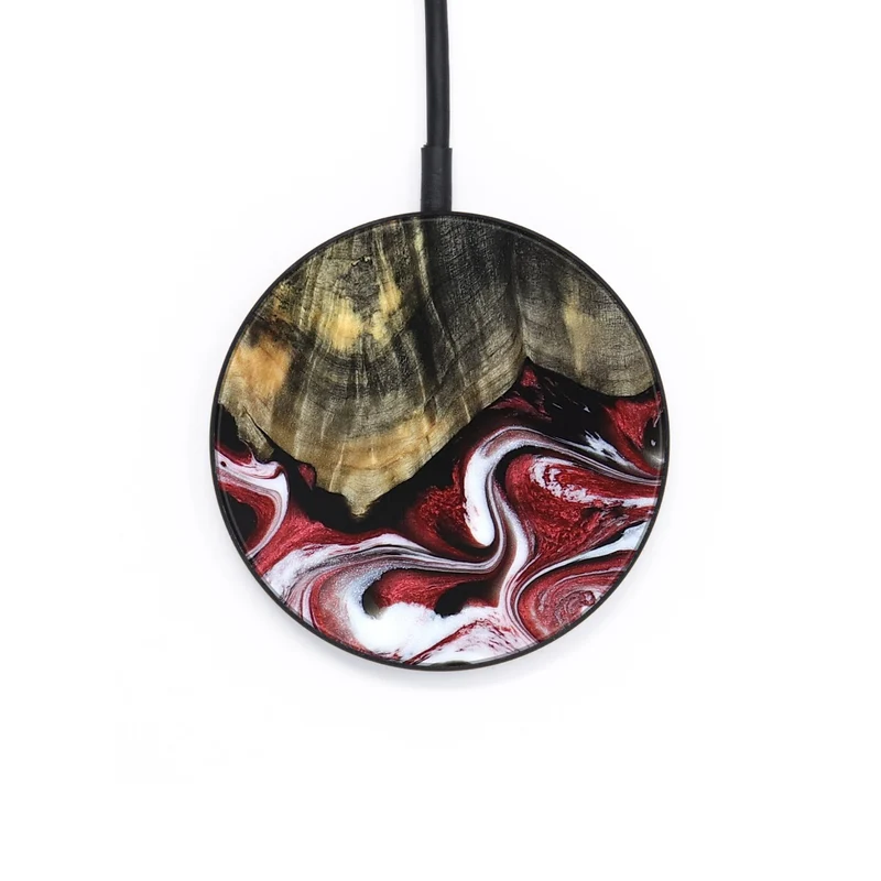 Circle Wood Wireless Charger - Ericka (Red, 829223)