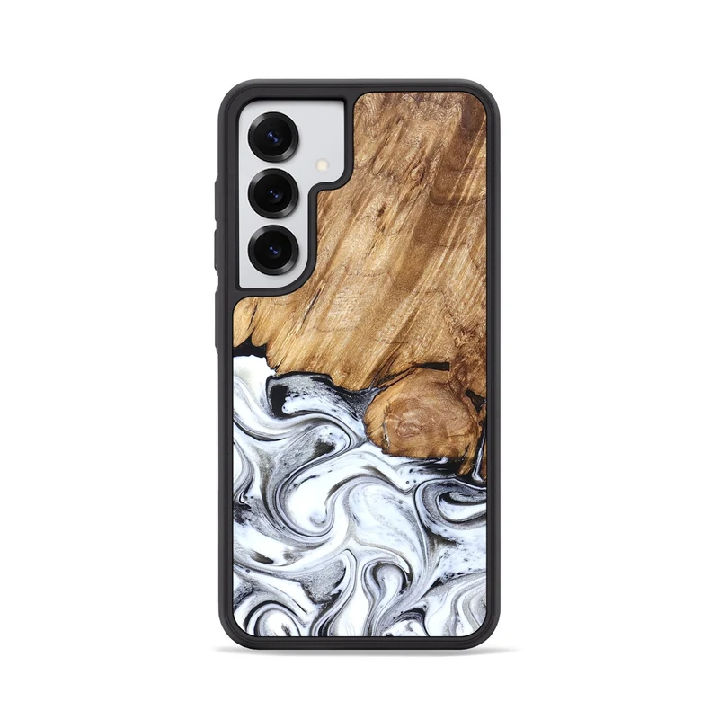 Galaxy S25 Wood Phone Case - Taft (Black & White, 829450)