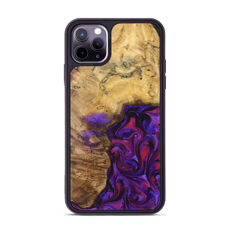iPhone 11 Pro Max Wood Phone Case - Keara (Purple, 829259)