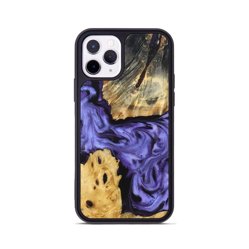 iPhone 11 Pro Wood Phone Case - Clem (Purple, 829256)