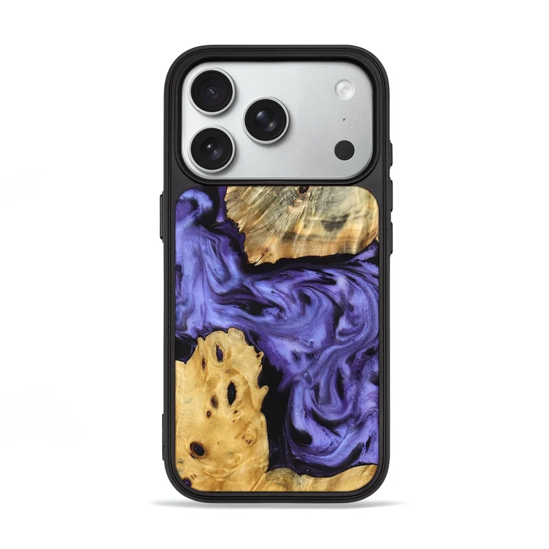 iPhone 18 Pro Wood Phone Case - Clem (Purple, 829256)
