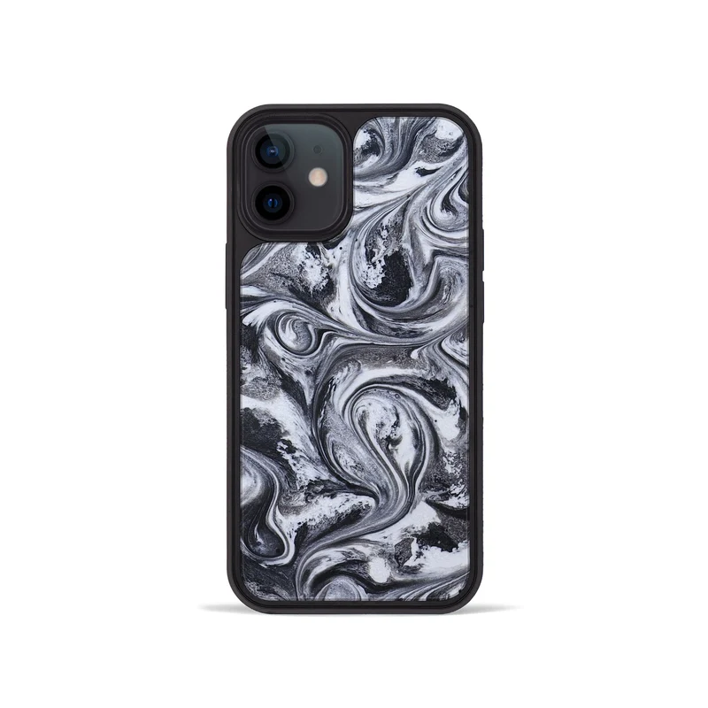 iPhone 12 mini ResinArt Phone Case - Jace (Black & White, 829451)