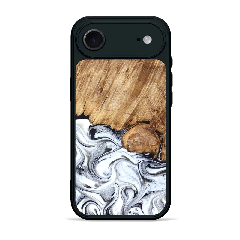 iPhone 17 Air Wood Phone Case - Taft (Black & White, 829450)
