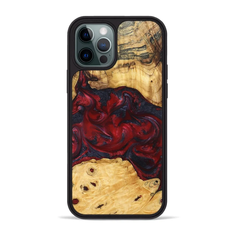 iPhone 12 Pro Max Wood Phone Case - Geneva (Red, 829431)