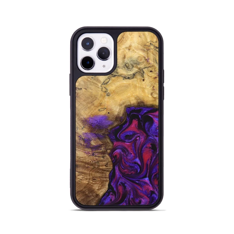 iPhone 11 Pro Wood Phone Case - Keara (Purple, 829259)