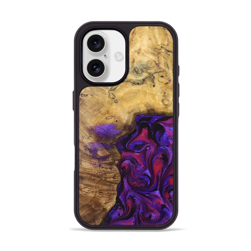 iPhone 17 Wood Phone Case - Keara (Purple, 829259)