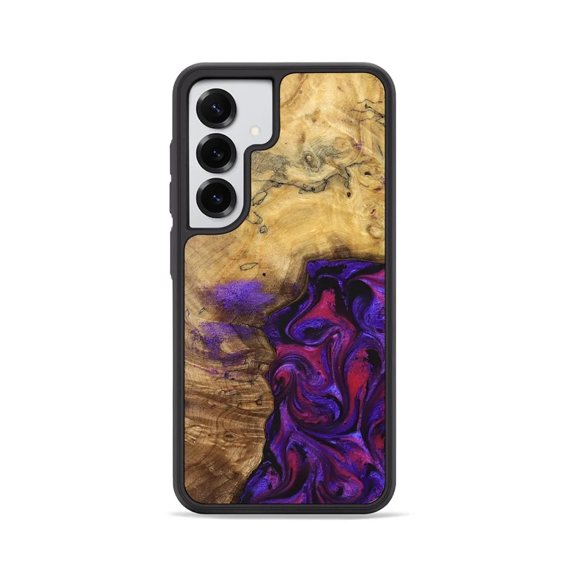 Galaxy S25 Wood Phone Case - Keara (Purple, 829259)