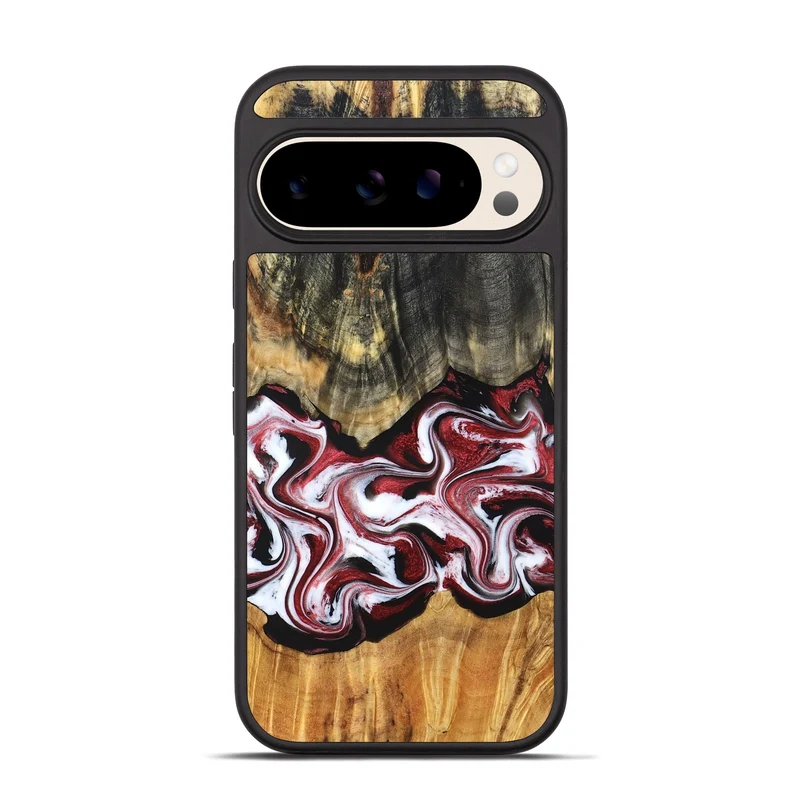 Pixel 10 Pro Wood Phone Case - Ericka (Red, 829223)