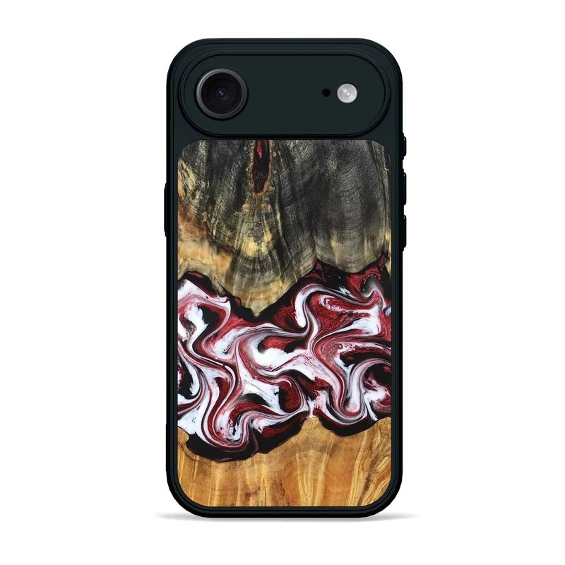 iPhone 17 Air Wood Phone Case - Ericka (Red, 829223)