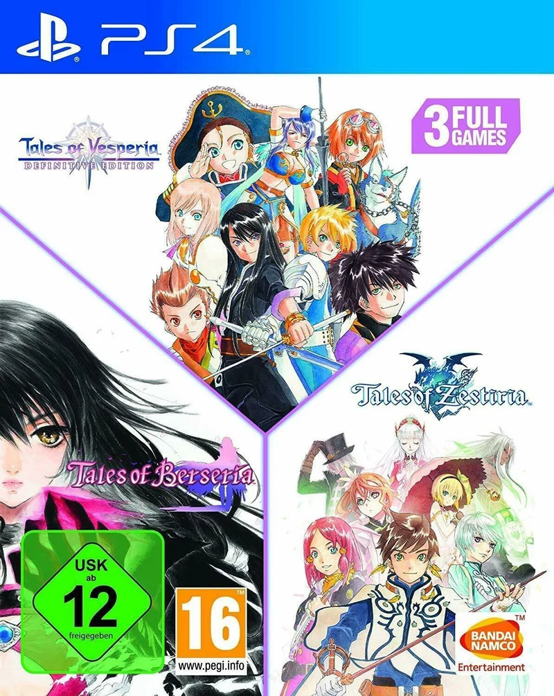 Tales of Vesperia Definitive Edition + Tales of Berseria + Tales of Zestiria PLAYSTATION 4 EDIZIONE REGNO UNITO