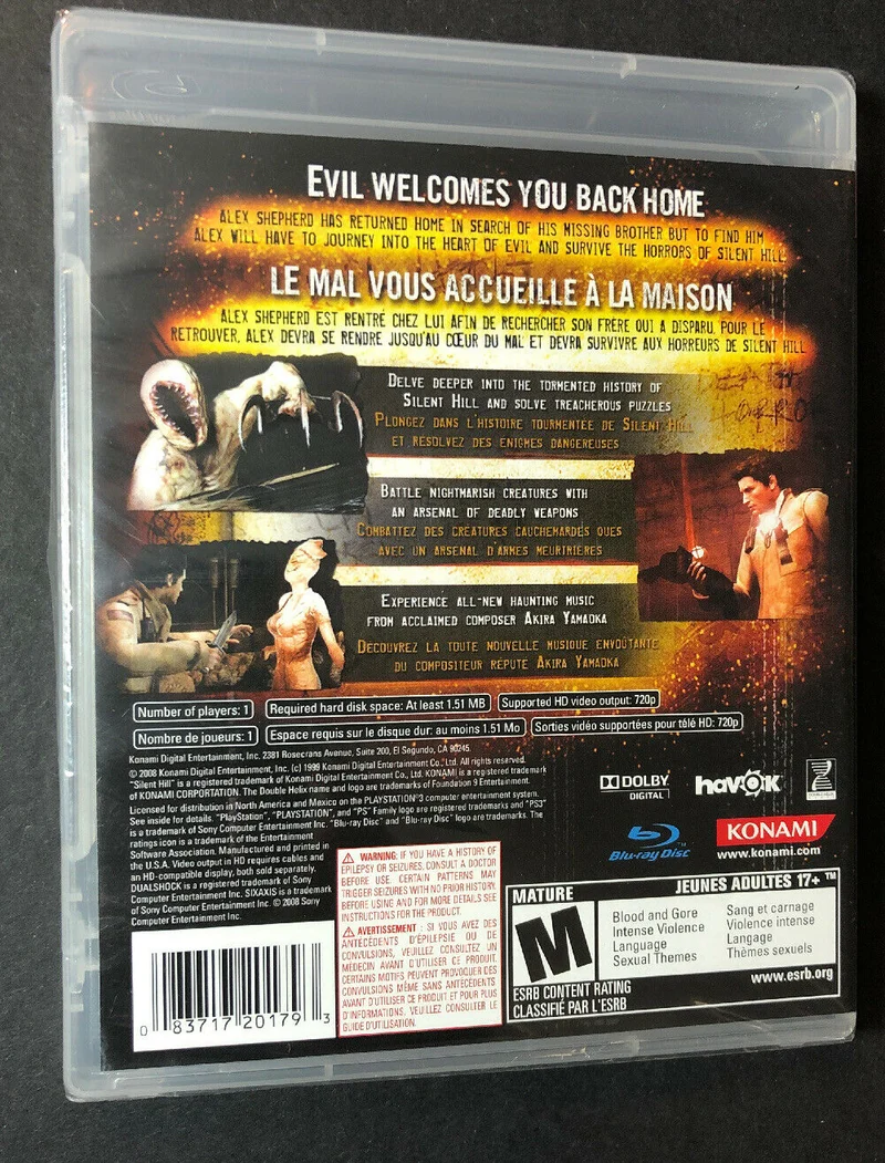 SILENT HILL HOMECOMING PLAYSTATION 3 EDIZIONE AMERICANA