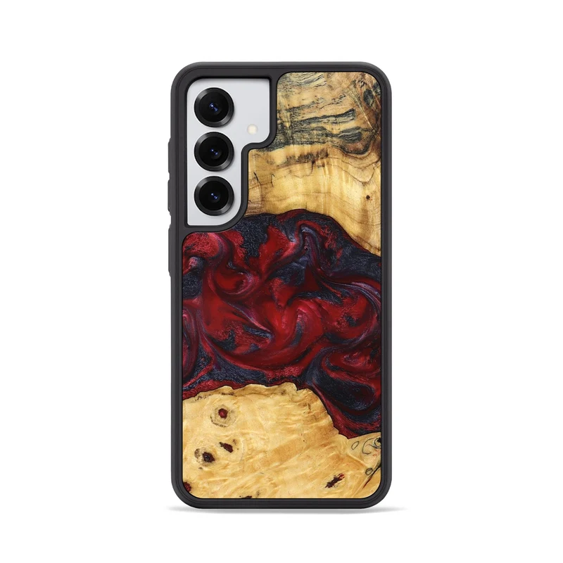 Galaxy S25 Wood Phone Case - Geneva (Red, 829431)