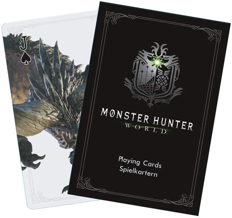 MAZZO DA 54 CARTE DA GIOCO (Poker, Skat, Mau Mau) DEDICATO A MONSTER HUNTER WORLD