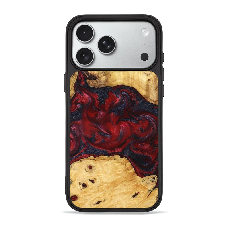 iPhone 18 Pro Max Wood Phone Case - Geneva (Red, 829431)