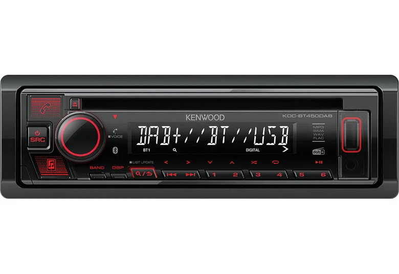 Kenwood KDC-BT450DAB Ricevitore multimediale per auto Nero 50 W Bluetooth