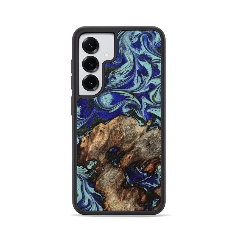 Galaxy S25 Wood Phone Case - Jairo (Blue, 829422)