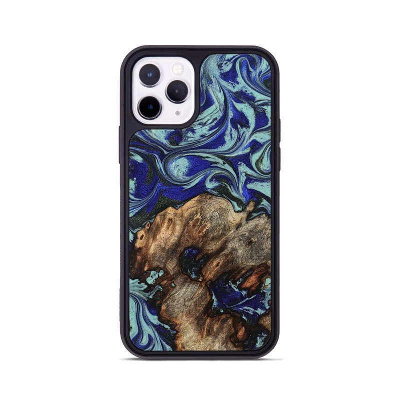 iPhone 11 Pro Wood Phone Case - Jairo (Blue, 829422)