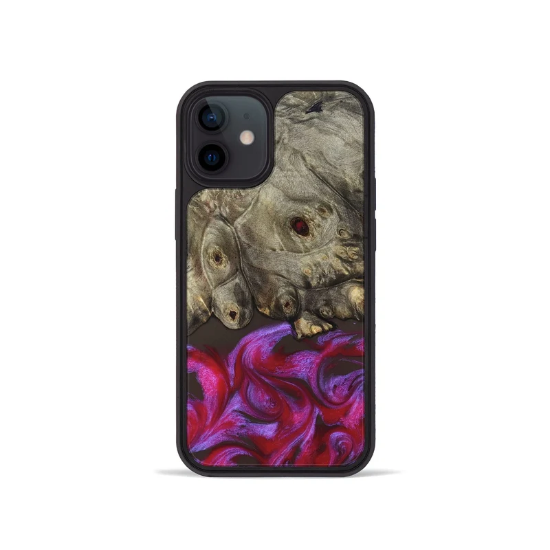 iPhone 12 mini Wood Phone Case - Timmy (Red, 829434)