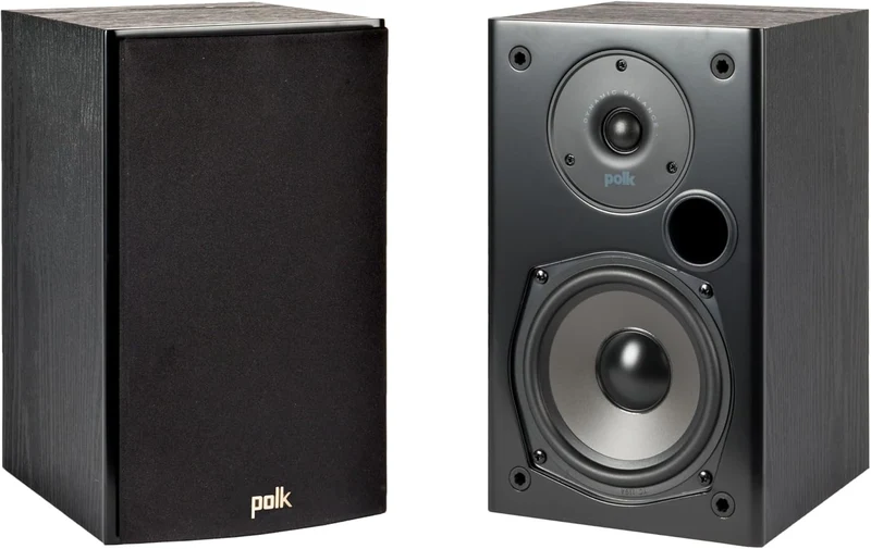 Polk Audio Coppi di Diffusori T15 Bookshelf a 2 Vie, Coppia Nero