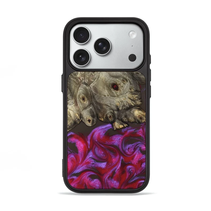 iPhone 18 Pro Wood Phone Case - Timmy (Red, 829434)
