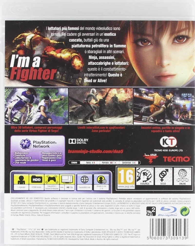 DEAD OR ALIVE 5 PLAYSTATION 3 EDIZIONE ITALIANA