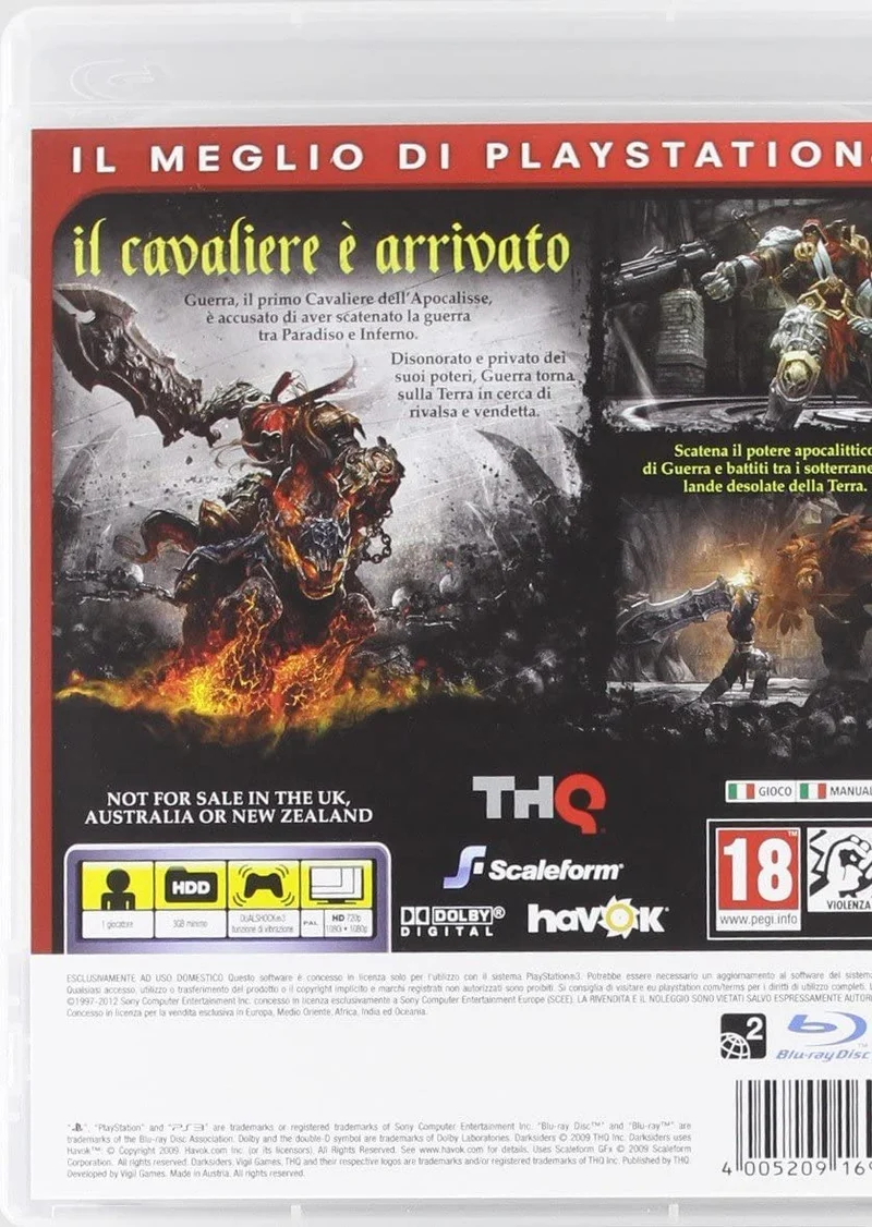 DARKSIDERS ESSENTIALS PLAYSTATION 3 EDIZIONE ITALIANA