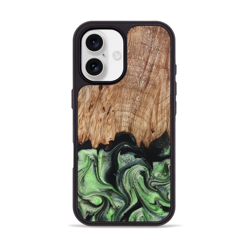 iPhone 17 Wood Phone Case - Maximus (Green, 829389)